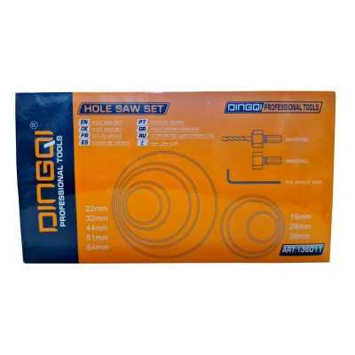 تجهیزات کارگاهی و مکانیکی|ست 11 عددی مته گرد بر دینگی DINGQI مدل ART:136011 (مناسب چوب و کناف)