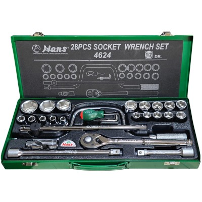 جعبه بکس 24 عددی هنس مدل 4624-6MT درایو 1/2