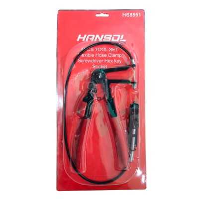 آچار و ابزارآلات دستی|انبر بست جمع کن شیلنگ رادیاتور خرطومی هانسول Hansol مدل HS8551