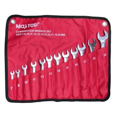 ست 12 عددی آچار یکسر تخت یکسر رینگی مکستاپ Maxtop نمره 7 تا 22