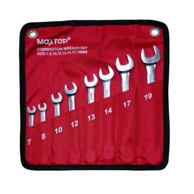 ست 8 عددی آچار یکسر تخت یکسر رینگی مکستاپ Maxtop نمره 7 تا 19