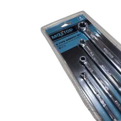 آچار و ابزارآلات دستی|ست آچار 4 عددی دو سر رینگ E مکستاپ Maxtop