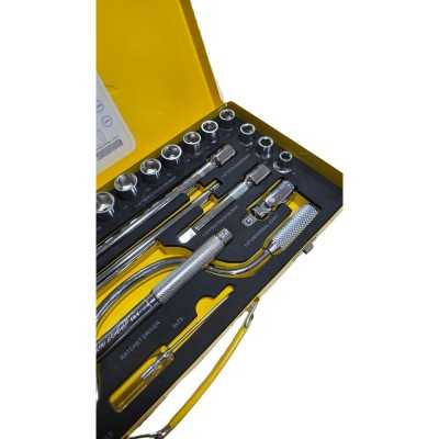 تجهیزات کارگاهی و مکانیکی|جعبه بکس 24 پارچه 6 پر درایو 1/2 اینچ سان تولز SunTools