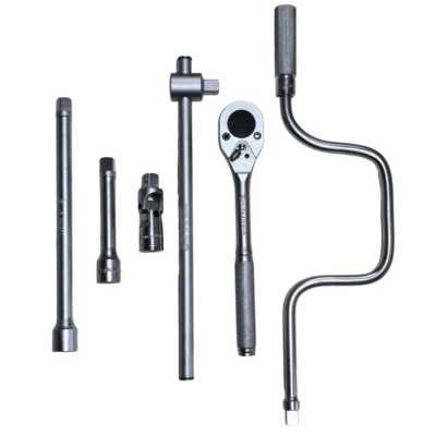 تجهیزات کارگاهی و مکانیکی|جعبه بکس 24 پارچه 6 پر جنیوس Genius مدل GS-424M5 درایو 1/2