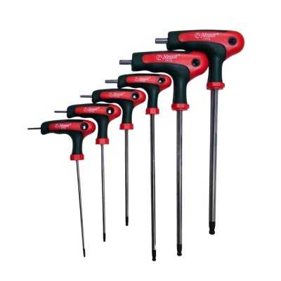 آچار و ابزارآلات دستی|ست آلن تی شکل دسته دار سرگرد 2 تا 6 کد 16775-6M هنس Hans