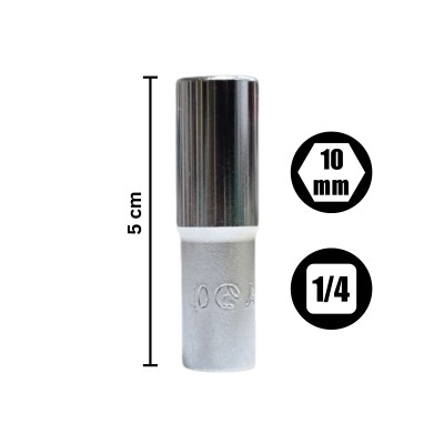 ابزارآلات دستی و انبری1|بکس بلند سایز 10 درایو 1/4 شش پر هنس Hans کد 2300M