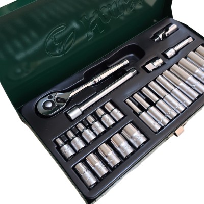 خانه|جعبه بکس 26 پارچه درایو 1/4 کوتاه و بلند هنس Hans مدل 2626MPQ