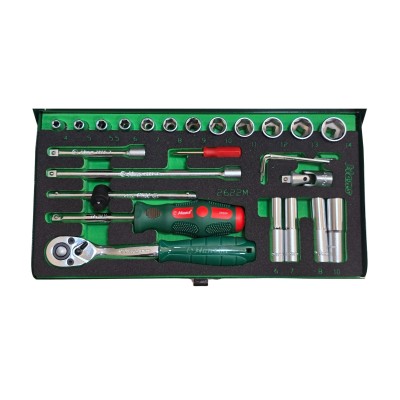 خانه|جعبه بکس 22 پارچه درایو 1/4 کوتاه هنس Hans مدل 2622M