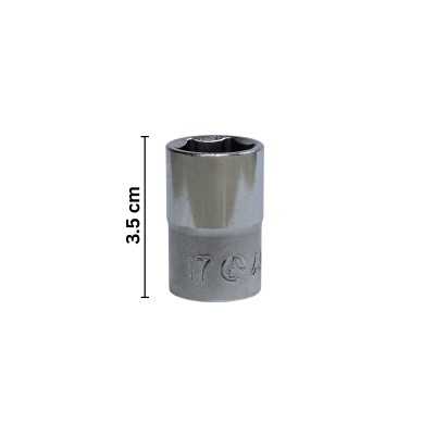 ابزارآلات دستی و انبری1|بکس کوتاه درایو 1/2 سایز 17 میلیمتر 6 پر هنس HANS