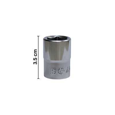 ابزارآلات دستی و انبری1|بکس کوتاه درایو 1/2 سایز 19 میلیمتر 6 پر هنس HANS