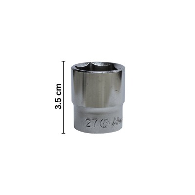 ابزارآلات دستی و انبری1|بکس کوتاه درایو 1/2 سایز 27 میلیمتر 6 پر هنس HANS