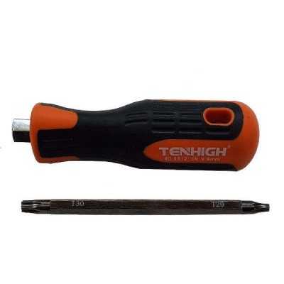 پیچ گوشتی دو طرفه تی T20و T30 ستاره ای تنهای TENHIGE دسته سوراخدار