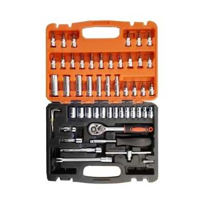 تجهیزات کارگاهی و مکانیکی|جعبه بکس 53 پارچه درایو 1/4 برند تات TAT TOOLS