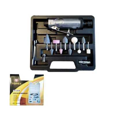 تجهیزات الکترونیکی|فرز انگشتی بادی تاپکس TOPEX کد TP-201K مجموعه 16 عددی