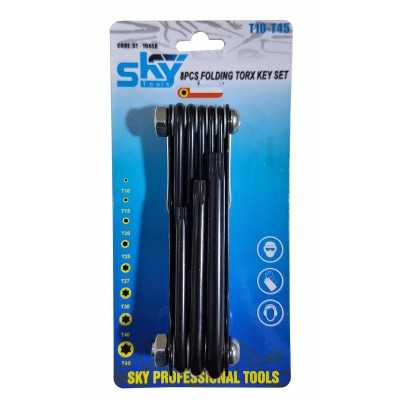 ست آچار آلن ستاره ای چاقویی اسکای SKY مدل T10-T45