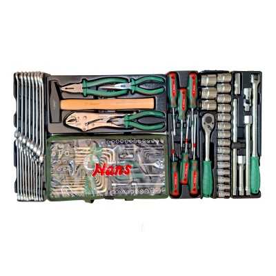 تجهیزات کارگاهی و مکانیکی|جعبه ابزار 116 پارچه هنس Hans مدل TTBK-116LT